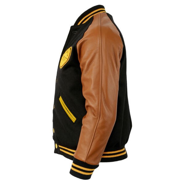 Pittsburgh Steelers 1955 Authentic Varsity Jacket Black Brown 2