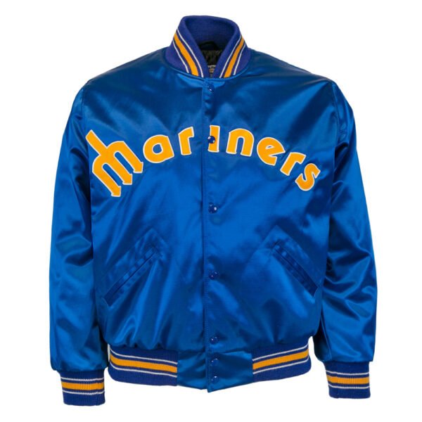 Seattle Mariners 1982 Authentic Royal Blue Satin Jacket 1