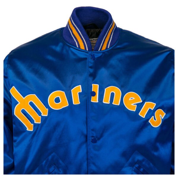 Seattle Mariners 1982 Authentic Royal Blue Satin Jacket 3