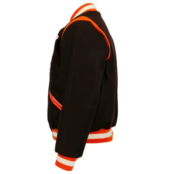 St. Louis Browns 1952 Authentic Bomber Jacket Black 3