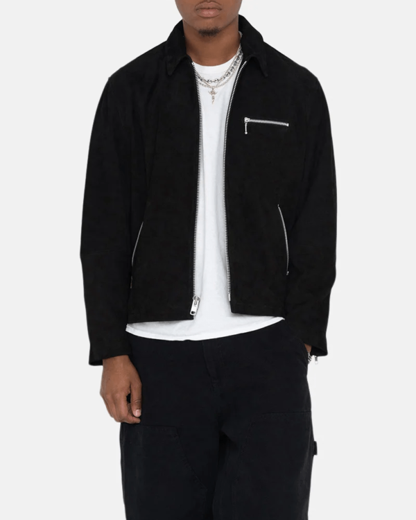 Stussy 8 Ball Black Suede Bing Jacket 5