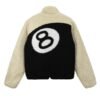 Stussy 8 Ball Off White Sherpa Reversible Jacket 1