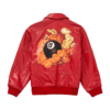 Supreme AW19 Martin Wong Red 8 Ball Bomber Leather Jacket 1