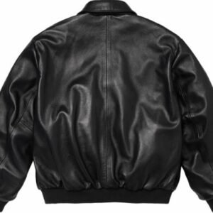 Supreme Schott Hooded Leather Bomber Jacket Black 3