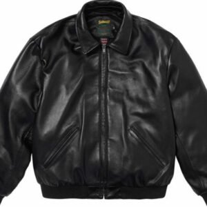 Supreme Schott Hooded Leather Bomber Jacket Black 4