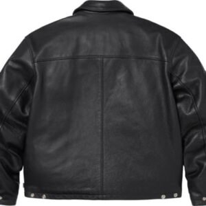 Supreme Schott Leather Racer Jacket Black 3