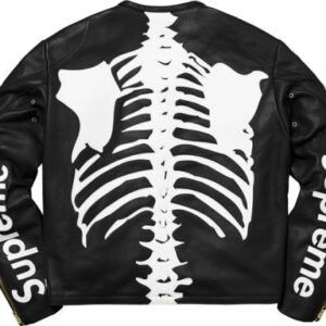 Supreme Vanson Leather Bones Jacket Black 2