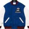 Supreme Wave Varsity Jacket Blue 1