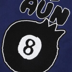 Timcomix 8 Ball Wool Leather Navy Varsity Jacket 6