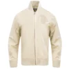 Chicago Blackhawks Pro Standard Neutral Twill Cream Full Zip Satin Varsity Jacket 1