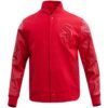 Chicago White Sox Classic Triple RedRed Wool Leather Varsity Jacket 1