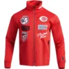 Cincinnati Reds Pro Standard Fast Lane Red Full Zip Varsity Jacket 1