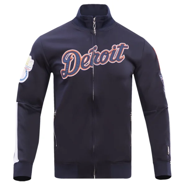 Detroit Tigers Pro Standard Full Zip Polyester Navy Varsity Jacket 1
