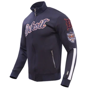 Detroit Tigers Pro Standard Full Zip Polyester Navy Varsity Jacket 2
