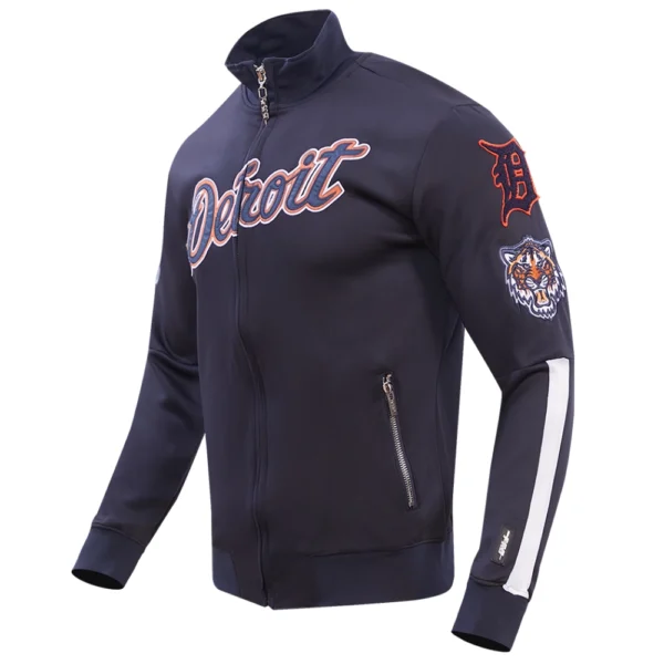 Detroit Tigers Pro Standard Full Zip Polyester Navy Varsity Jacket 2