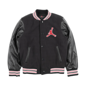 Jordan Wool Leather Black Varsity Jacket 1