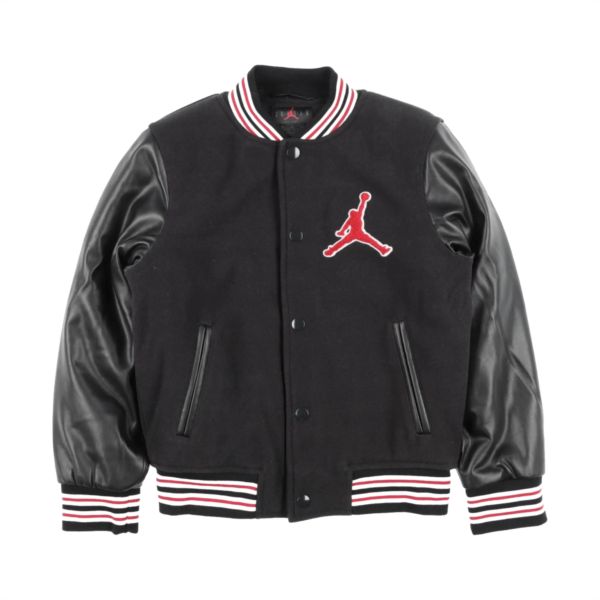 Jordan Wool Leather Black Varsity Jacket 1