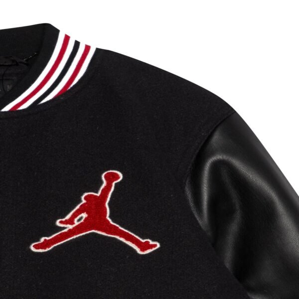 Jordan Wool Leather Black Varsity Jacket 3