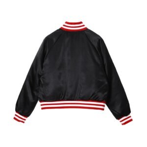 Jordan X Nike Black Satin Varsity Jacket 2