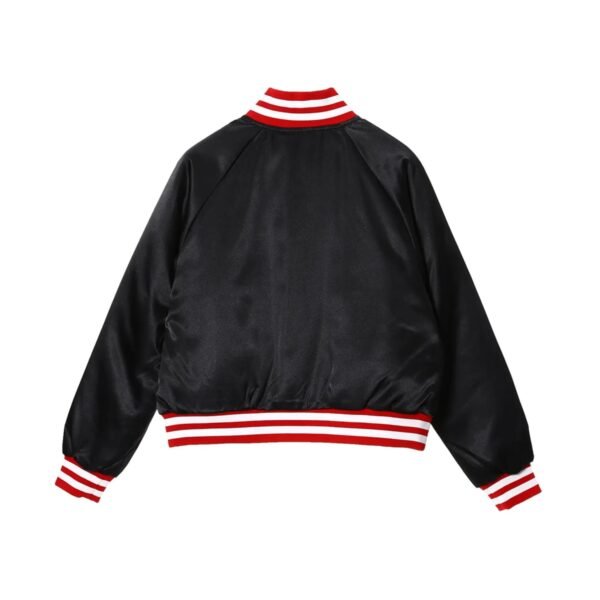 Jordan X Nike Black Satin Varsity Jacket 2