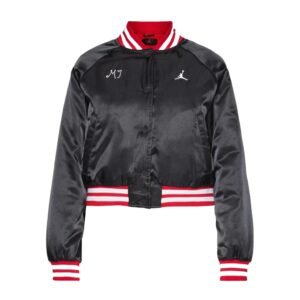 Jordan X Nike Black Satin Varsity Jacket 3
