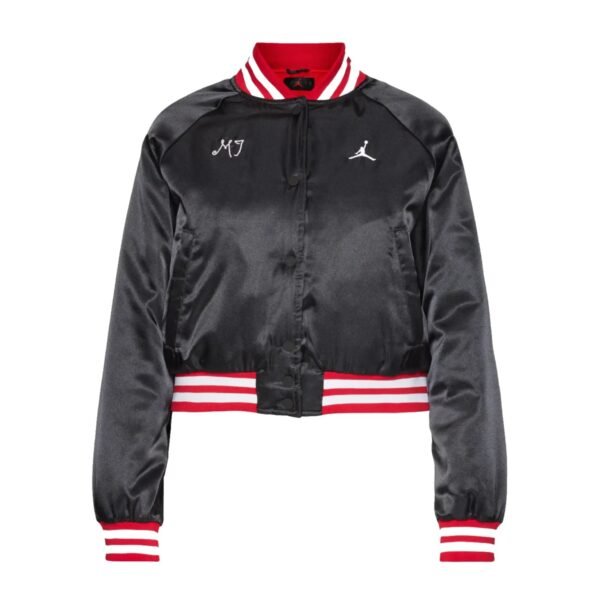 Jordan X Nike Black Satin Varsity Jacket 3