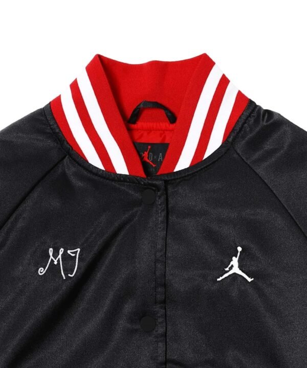 Jordan X Nike Black Satin Varsity Jacket 4