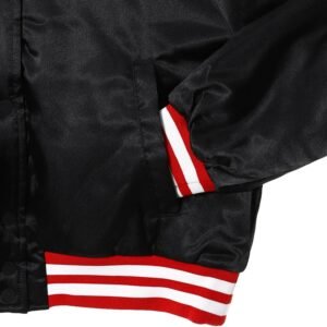 Jordan X Nike Black Satin Varsity Jacket 5