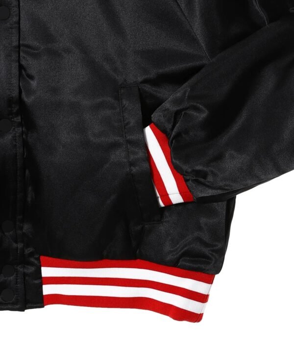 Jordan X Nike Black Satin Varsity Jacket 5
