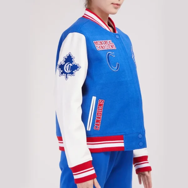 Montreal Canadiens Womens Pro Standard Ice Hockey Team players Wool Leather Varsity