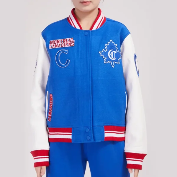 Montreal Canadiens Womens Pro Standard Ice Hockey Team players Wool Leather Varsity 1