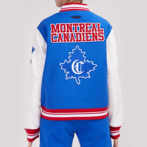 Montreal Canadiens Womens Pro Standard Ice Hockey Team players Wool Leather Varsity 4