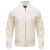 New York Rangers Pro Standard Neutral Twill Cream Full Zip Satin Varsity Jacket 1