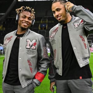 Off White Ac Milan Grey Wool Leather Varsity Jacket 2