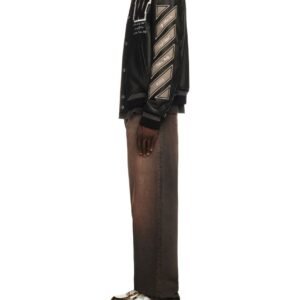 Off White Black Varsity Leather Jacket 4