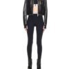 Off White Vintage Leather Black Biker Jacket 1
