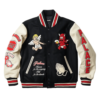 Palace Fallen Angels Wool Leather Varsity Jacket NavyOff White 1