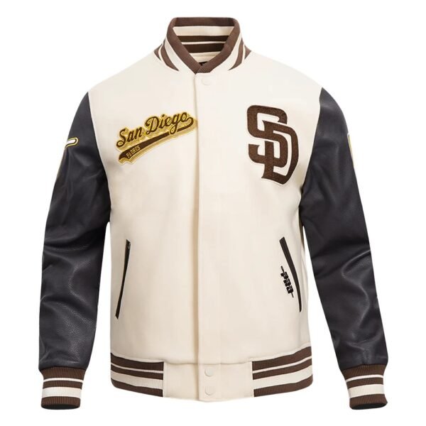 Pittsburgh Pirates Retro Classic Logo White Black Wool Varsity Jacket 1