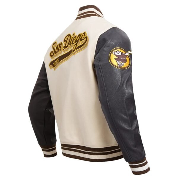 Pittsburgh Pirates Retro Classic Logo White Black Wool Varsity Jacket 2