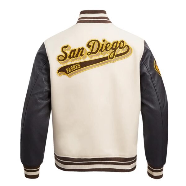 Pittsburgh Pirates Retro Classic Logo White Black Wool Varsity Jacket 3
