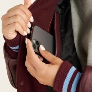 Roots Sporting Goods Wool Leather Maroon Varsity Jacket 6