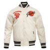 San Francisco Giants Retro Classic Off White Satin Varsity Jacket 1