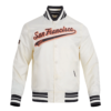 San Francisco Giants Script Tail White Full Snap Satin Varsity Jacket 1