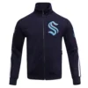Seattle Kraken Pro Standard Classic Chenille Track Midnight Navy Jacket 1