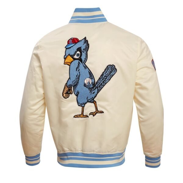 St. Louis Cardinals Pro Standard Retro Classic Full Snap Cream Satin Varsity Jacket 3