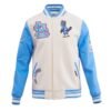St. Louis Cardinals Pro Standard Retro Classic White Sky Blue Wool Varsity Jacket 1
