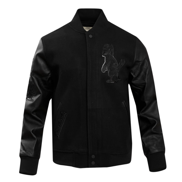 St. Louis Cardinals Pro Standard Triple Black Wool Varsity Jacket 1