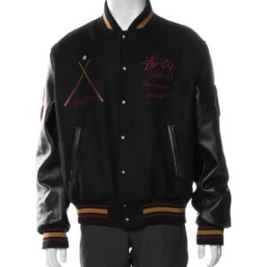 Stussy 8 Ball 40th Anniversary IST Black Varsity Jacket 1
