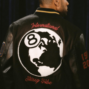 Stussy 8 Ball 40th Anniversary IST Black Varsity Jacket 2