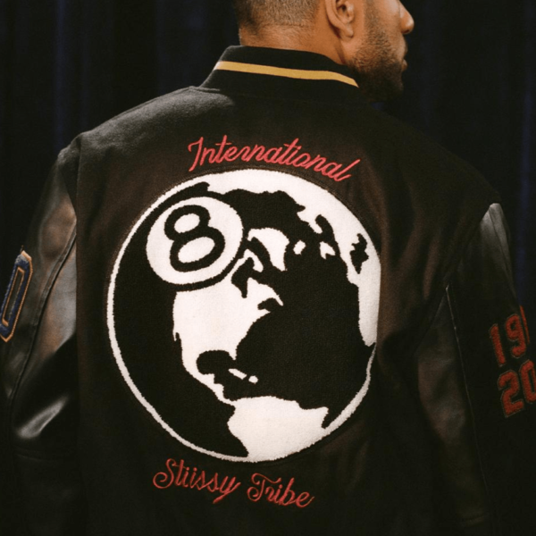 Stussy 8 Ball 40th Anniversary IST Black Varsity Jacket 2